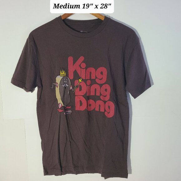 Hostess King Ding Dong Brown Medium T-Shirt Y2K Junk Food/Twinkies Retro - Picture 1 of 4